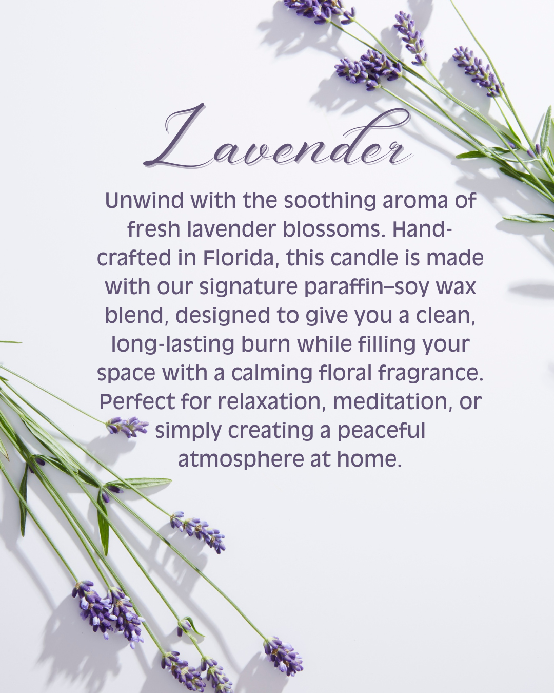 Lavender Candle – 12 oz Ceramic Candle