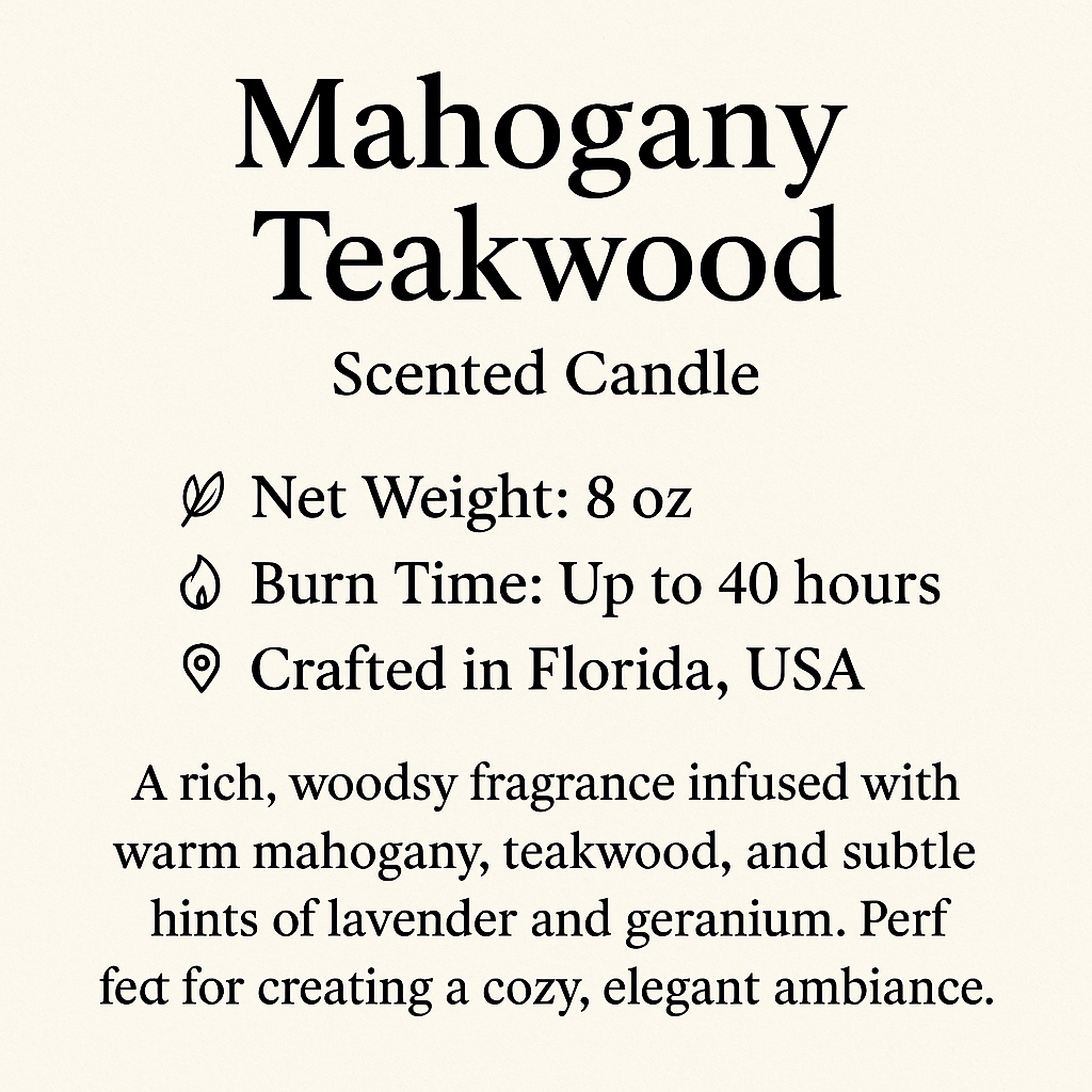 Mahogany Grove – 8 oz Candle