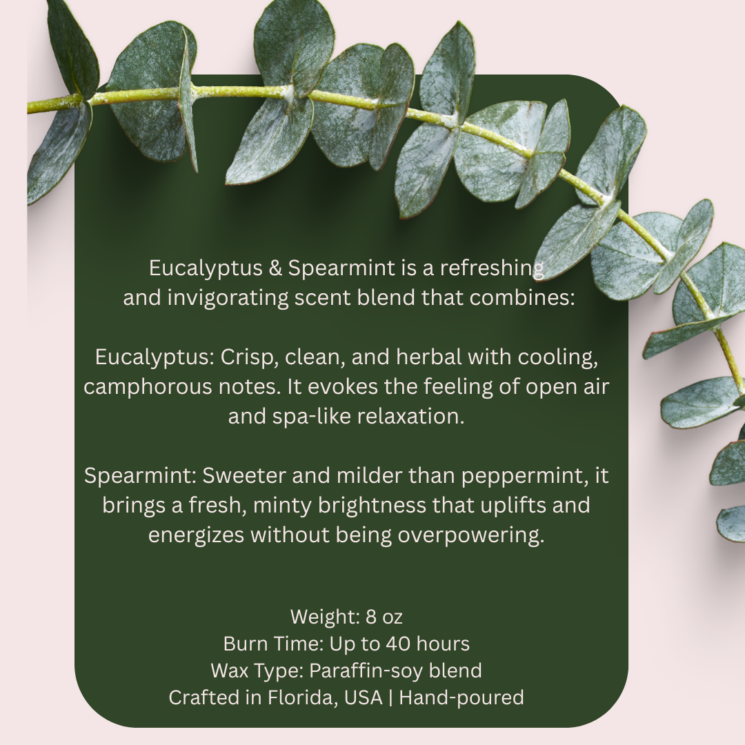 Mint & Eucalyptus Spa – 8 oz Candle