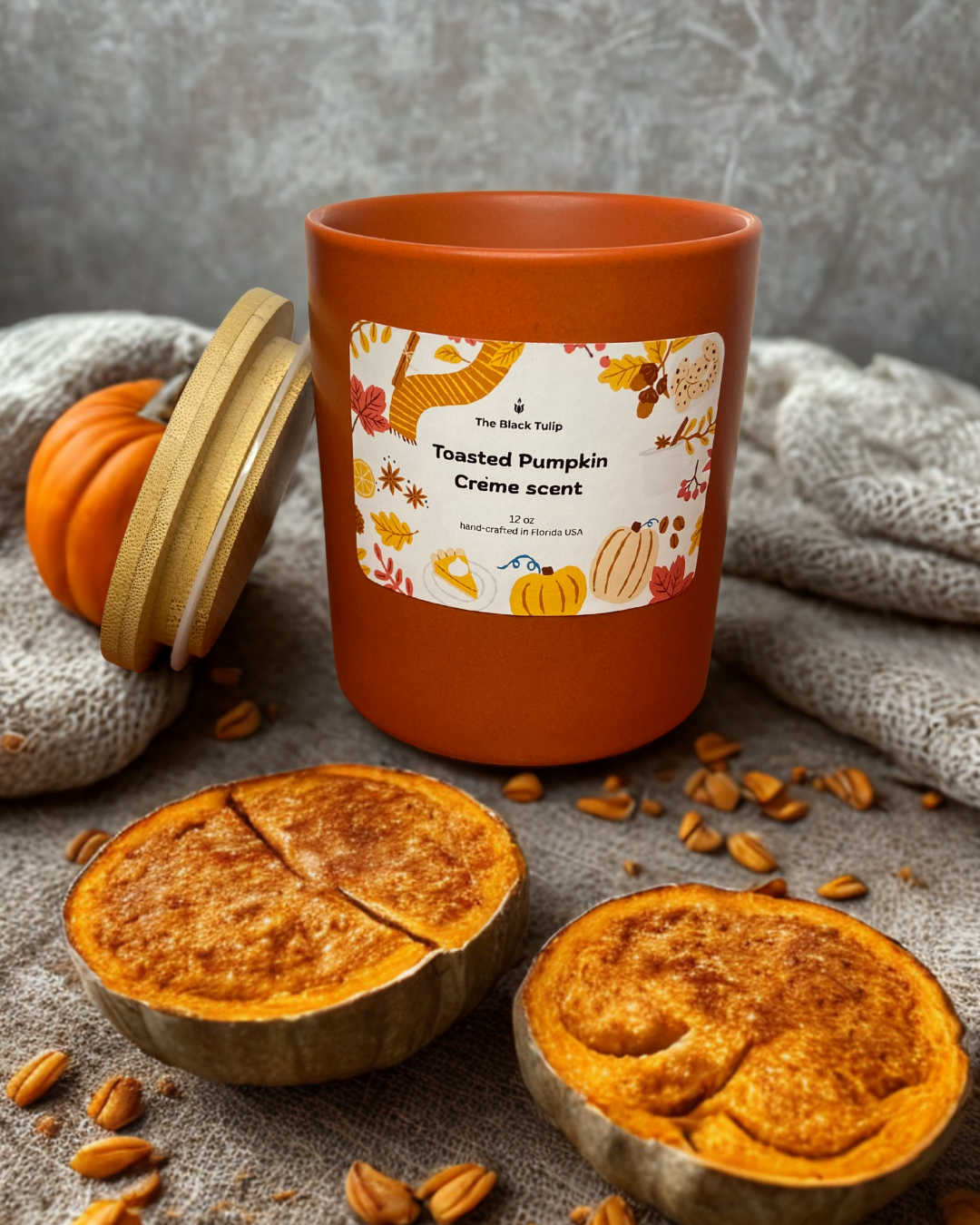 Toasted Pumpkin Crème – 12oz Ceramic Candle